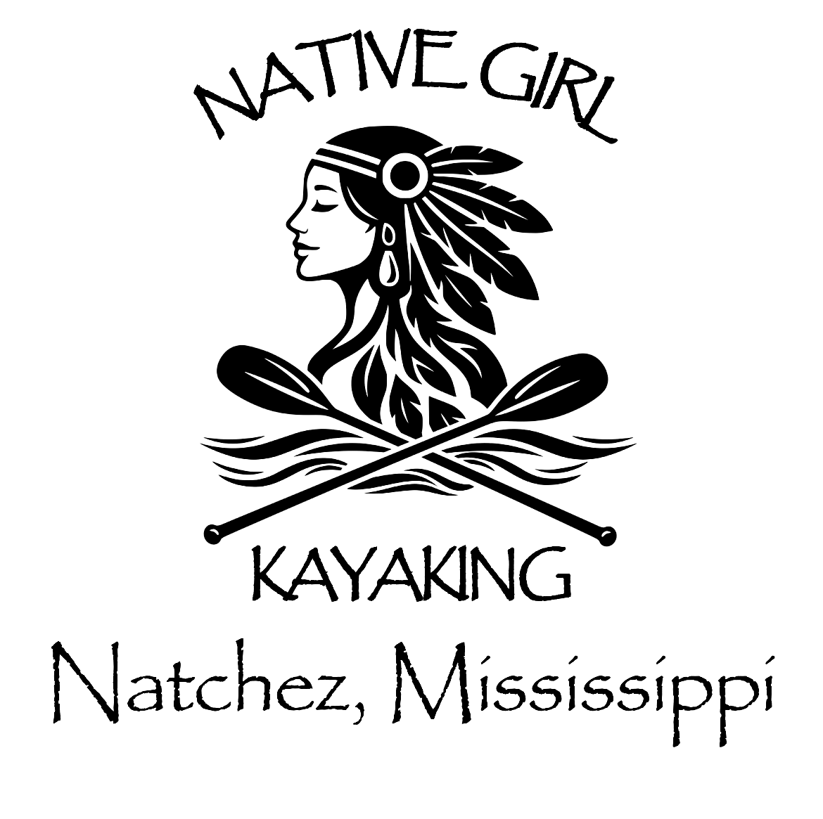 Native Girl Kayaking Logo